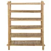  Cipőtartó polcokkal Természetes 6-szintes Bambusz