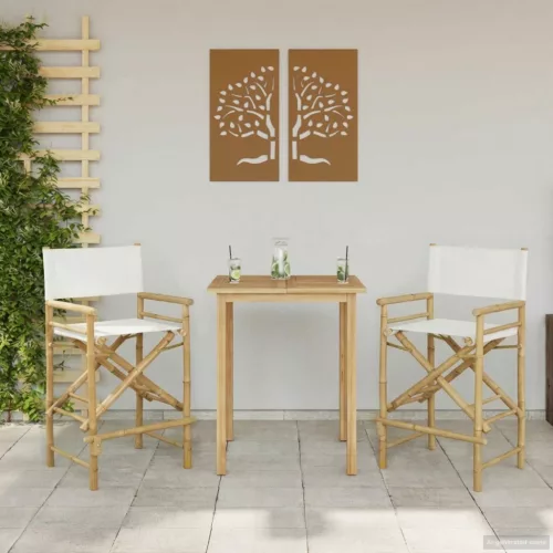  Összecsukható rendezőszék 2 pcs Természetes 58 x 48 x 115 cm
