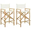  Összecsukható rendezőszék 2 pcs Természetes 58 x 48 x 115 cm