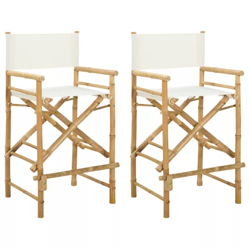  Összecsukható rendezőszék 2 pcs Természetes 58 x 48 x 115 cm