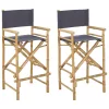  Összecsukható rendezőszék 2 pcs Természetes 58 x 48 x 115 cm