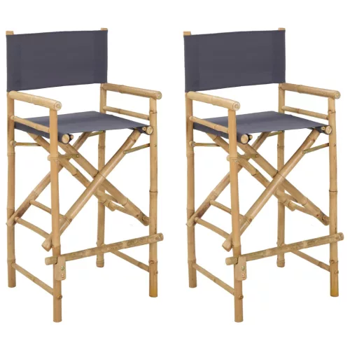  Összecsukható rendezőszék 2 pcs Természetes 58 x 48 x 115 cm