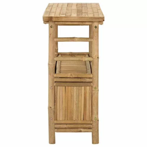  Konzolasztal polcokkal Természetes 80 x 35 x 75 cm Bambusz