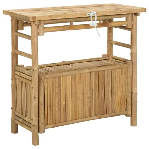  Konzolasztal polcokkal Természetes 80 x 35 x 75 cm Bambusz