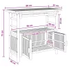  Konzolasztal polcokkal Természetes 80 x 35 x 75 cm Bambusz