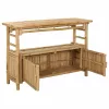  Konzolasztal polcokkal Természetes 110 x 35 x 75 cm Bambusz