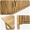  Konzolasztal polcokkal Természetes 110 x 35 x 75 cm Bambusz