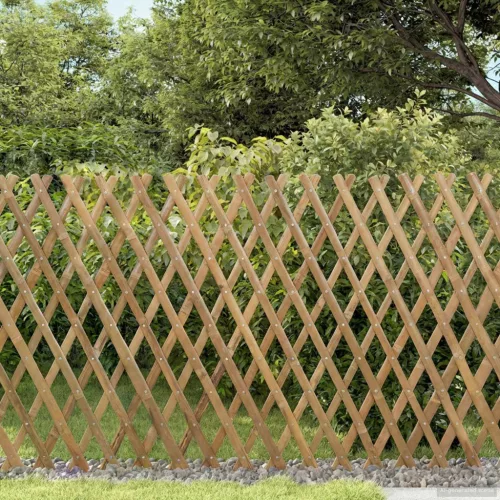  Bővíthető rács kerítés 2 pcs Világos Barna 100 x 105 cm Bambusz