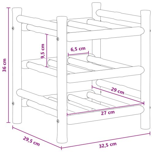  Borágas Természetes 32,5 x 29,5 x 36 cm Bambusz