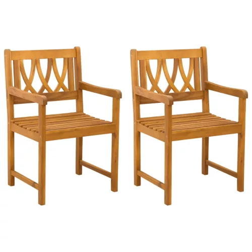  Kerti pad 2 pcs Természetes 56 x 55,5 x 90 cm Tömör Akácfa