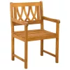  Kerti pad 2 pcs Természetes 56 x 55,5 x 90 cm Tömör Akácfa