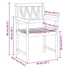 Kerti pad 2 pcs Természetes 56 x 55,5 x 90 cm Tömör Akácfa