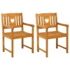  Kerti pad 2 pcs Természetes 56 x 55,5 x 90 cm Tömör Akácfa