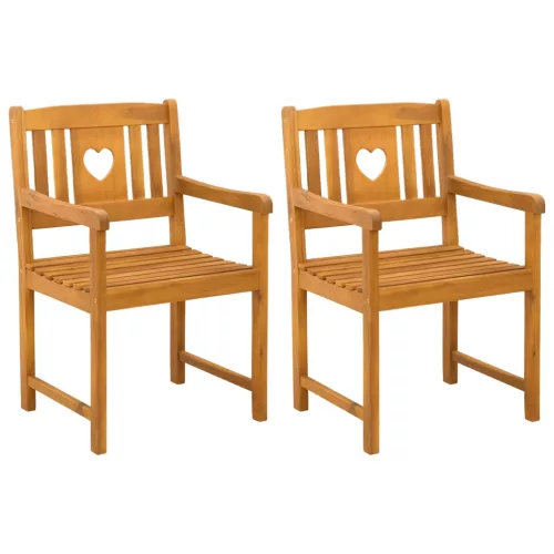  Kerti pad 2 pcs Természetes 56 x 55,5 x 90 cm Tömör Akácfa