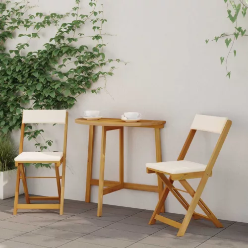  Kültéri bistro székek 2 pcs Krémfehér 40 x 53 x 80 cm