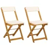  Kültéri bistro székek 2 pcs Krémfehér 40 x 53 x 80 cm