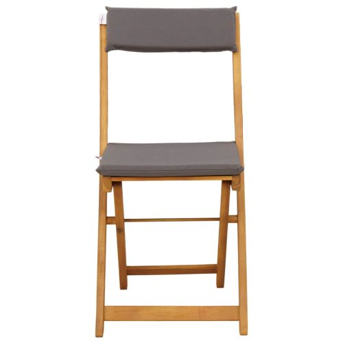  Kültéri bistro székek 2 pcs Sötétszürke 40 x 53 x 80 cm