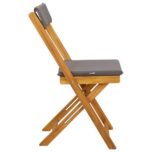  Kültéri bistro székek 2 pcs Sötétszürke 40 x 53 x 80 cm