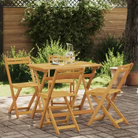    Összecsukható Kerti Székek 4 pcs Természetes 40 x 53 x 80 cm