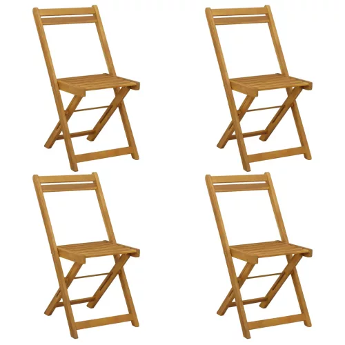  Összecsukható Kerti Székek 4 pcs Természetes 40 x 53 x 80 cm