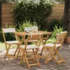  Kültéri bistro székek 4 pcs Krémfehér 40 x 53 x 80 cm