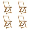  Kültéri bistro székek 4 pcs Krémfehér 40 x 53 x 80 cm