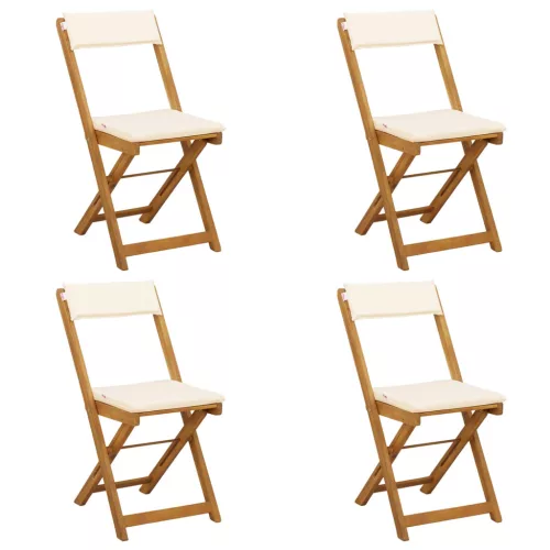  Kültéri bistro székek 4 pcs Krémfehér 40 x 53 x 80 cm