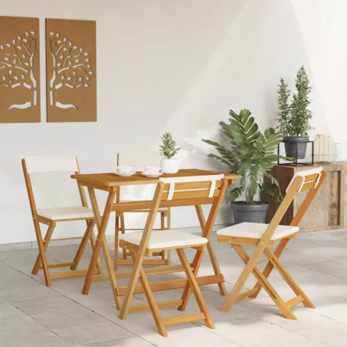  Kültéri bistro székek 4 pcs Krémfehér 40 x 53 x 80 cm