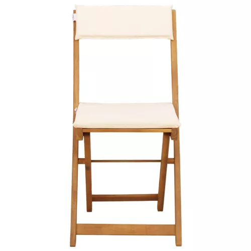  Kültéri bistro székek 4 pcs Krémfehér 40 x 53 x 80 cm
