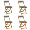  Kültéri bistro székek 4 pcs Sötétszürke 40 x 53 x 80 cm