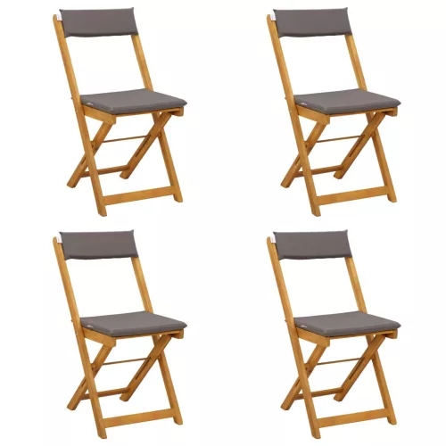  Kültéri bistro székek 4 pcs Sötétszürke 40 x 53 x 80 cm