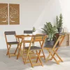  Kültéri bistro székek 4 pcs Sötétszürke 40 x 53 x 80 cm
