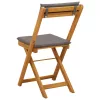 Kültéri bistro székek 4 pcs Sötétszürke 40 x 53 x 80 cm
