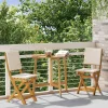  Kültéri bistro székek párnával 2 pcs Krémfehér 38 x 46 x 85 cm