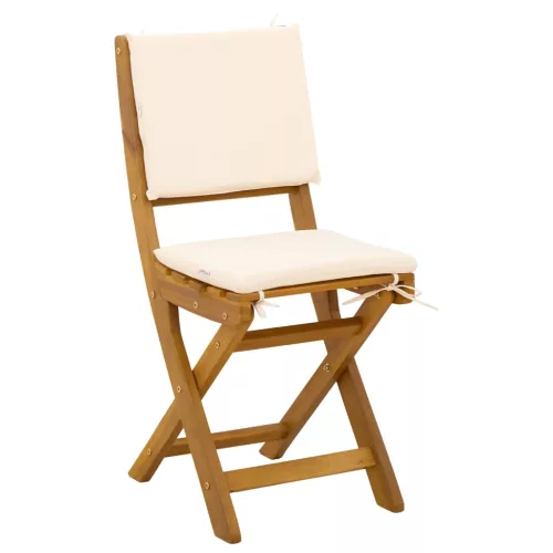  Kültéri bistro székek párnával 2 pcs Krémfehér 38 x 46 x 85 cm