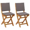  Kültéri bistro székek 2 pcs Sötétszürke 38 x 46 x 85 cm