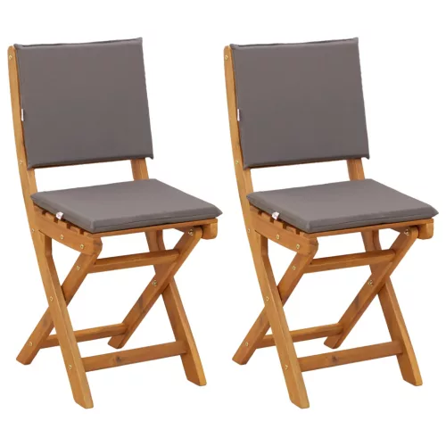  Kültéri bistro székek 2 pcs Sötétszürke 38 x 46 x 85 cm