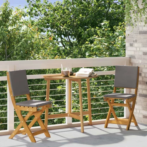  Kültéri bistro székek 2 pcs Sötétszürke 38 x 46 x 85 cm