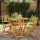  Kültéri bistro székek 4 pcs Természetes 40 x 42 x 85 cm