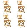  Kültéri bistro székek 4 pcs Természetes 40 x 42 x 85 cm