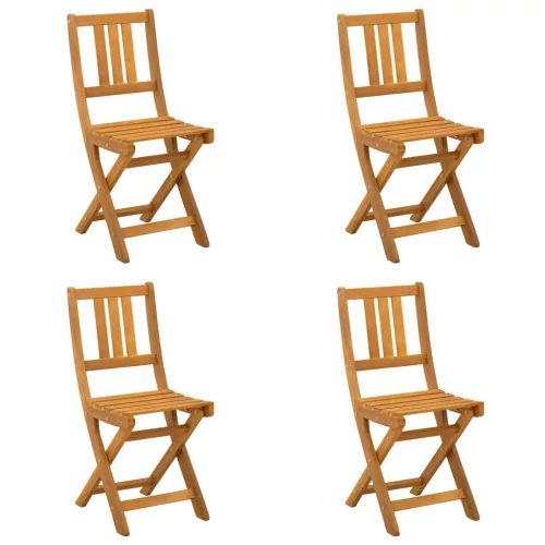  Kültéri bistro székek 4 pcs Természetes 40 x 42 x 85 cm