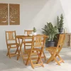  Kültéri bistro székek 4 pcs Természetes 40 x 42 x 85 cm