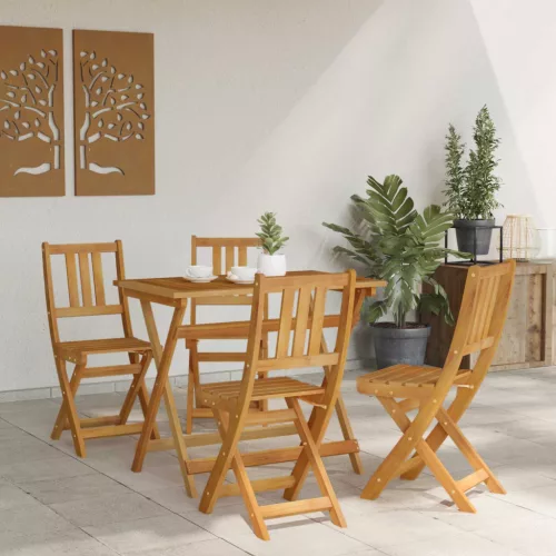  Kültéri bistro székek 4 pcs Természetes 40 x 42 x 85 cm