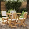  Kültéri bistro székek párnával 4 pcs Krémfehér 38 x 46 x 85 cm