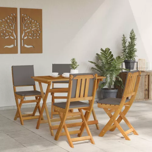  Kültéri bistro székek 4 pcs Sötétszürke 38 x 46 x 85 cm