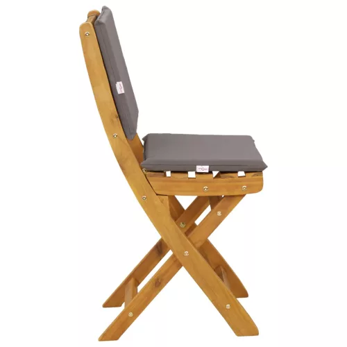  Kültéri bistro székek 4 pcs Sötétszürke 38 x 46 x 85 cm