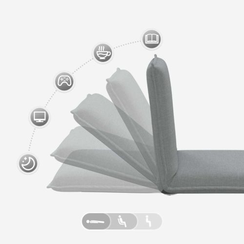  Padló szék Világosszürke 54 x 64 x 59 cm szövet