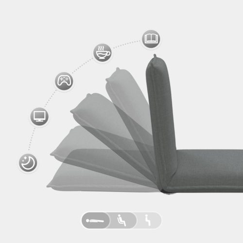  Padló szék Sötétszürke 54 x 64 x 59 cm szövet