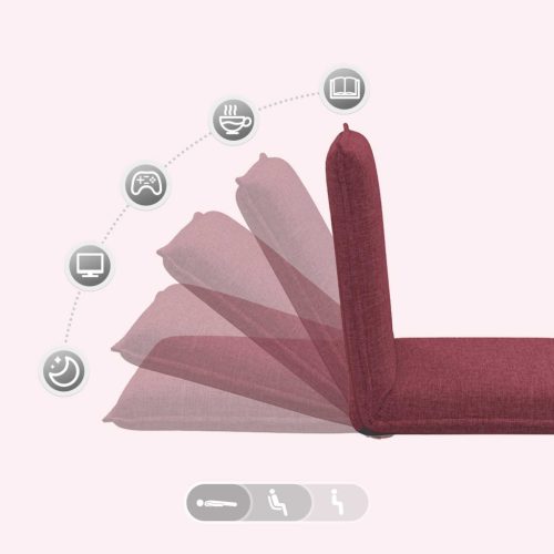  Padló szék Bordó 54 x 64 x 59 cm szövet