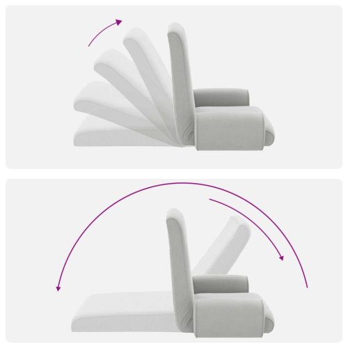  Padló szék Világosszürke 68 x 51 x 56 cm Gubancos Bársony